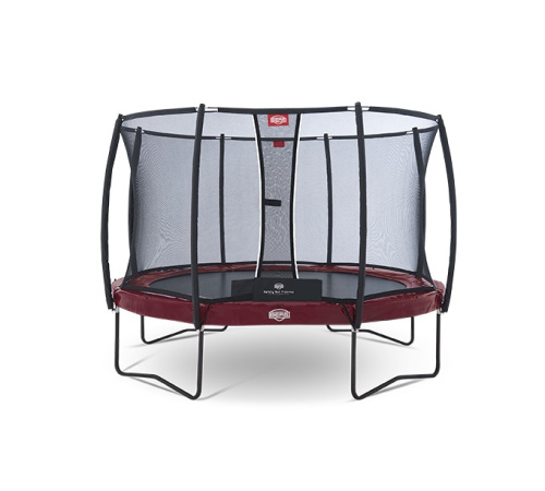 Батут Berg Elite+ 430 cm Red с защитной сеткой T-series